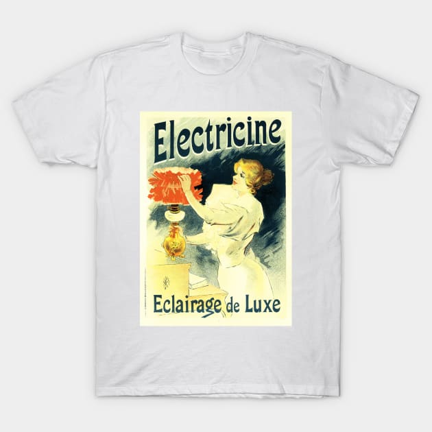 ELECTRICINE Luxury Lighting Art Nouveau Lucien Lefevre Maitres De L' Affiche T-Shirt by vintageposters